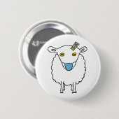 Badge Rond 5 Cm Vaccination contre la cire des moutons (Devant & derrière)