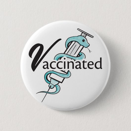 Badge Rond 5 Cm Vacciné (Devant)