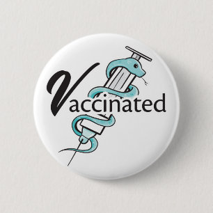 Badge Rond 5 Cm Vacciné