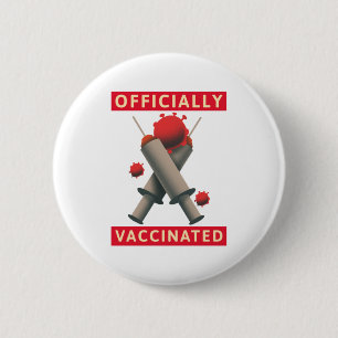 Badge Rond 5 Cm Vacciné officiellement - Vacciné