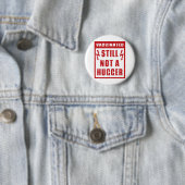 Badge Rond 5 Cm Vacciné Toujours Pas Un Symbole D'Avertissement De (En situation)