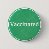 Badge Rond 5 Cm Vacciné (vert) (Devant)