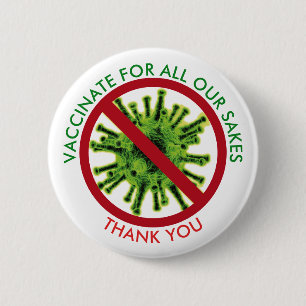 Badge Rond 5 Cm VACCINER POUR TOUS NOS SEKES Vaccination