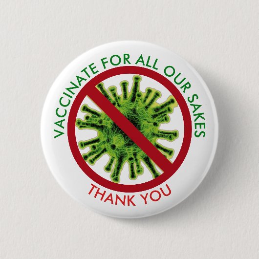 Badge Rond 5 Cm VACCINER POUR TOUS NOS SEKES Vaccination (Devant)