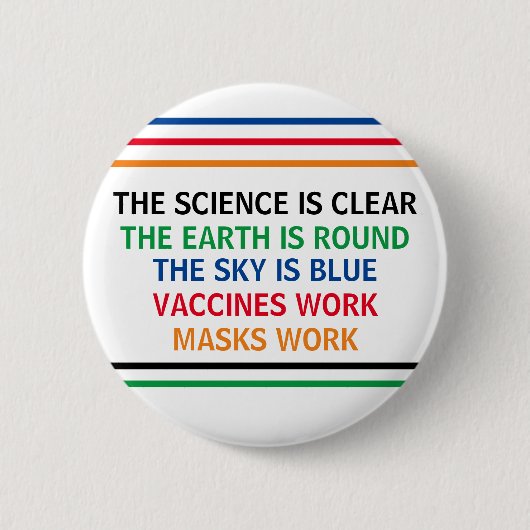 Badge Rond 5 Cm Vaccins Masques de travail La science de travail e (Devant)