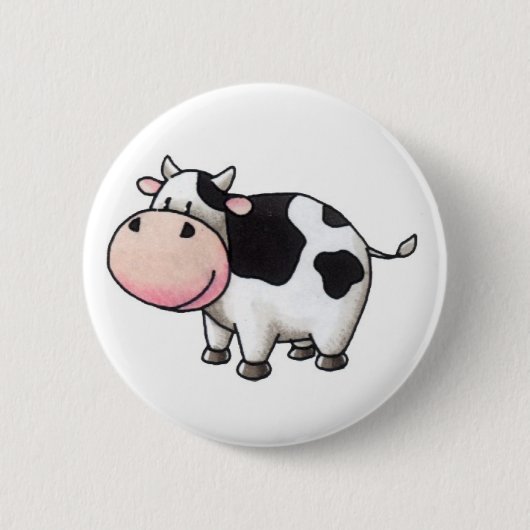Badge Rond 5 Cm Vache (Devant)