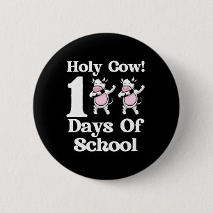 Badge Rond 5 Cm Vache 100 Jours De L'École 100E Jour Dabbing Smart