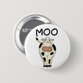 Badge Rond 5 Cm Vache à MOO (Devant & derrière)