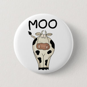 Badge Rond 5 Cm Vache à MOO