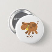 Badge Rond 5 Cm Vache à MOO (Devant & derrière)