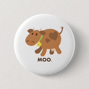 Badge Rond 5 Cm Vache à MOO