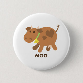 Badge Rond 5 Cm Vache à MOO
