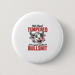Badge Rond 5 Cm Vache à tempérament drôle vintage