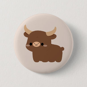 Badge Rond 5 Cm Vache Ankole-Watusi