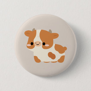 Badge Rond 5 Cm Vache de Guernesey