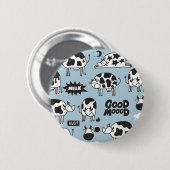 Badge Rond 5 Cm Vache et lait (Devant & derrière)