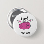 BADGE ROND 5 CM VACHE FOUINEUSE (Devant & derrière)