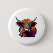 Badge Rond 5 Cm Vache friésienne Holstein - Vache mignonne - Cadea (Devant)