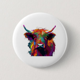 Badge Rond 5 Cm Vache friésienne Holstein - Vache mignonne - Cadea