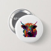 Badge Rond 5 Cm Vache friésienne Holstein - Vache mignonne - Cadea (Devant & derrière)