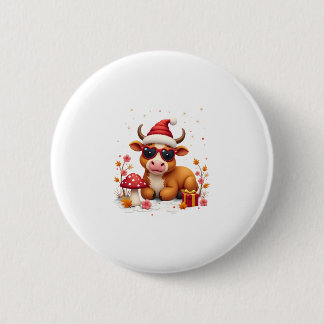 Badge Rond 5 Cm Vache Highland d'automne T-shirt pour filles et en