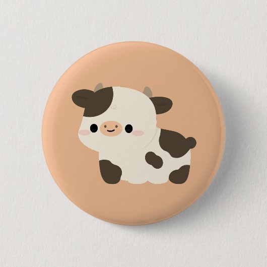 Badge Rond 5 Cm Vache Holstein (Devant)