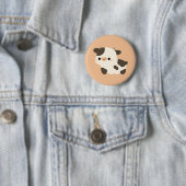 Badge Rond 5 Cm Vache Holstein (En situation)