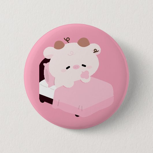 Badge Rond 5 Cm Vache mignonne (Devant)