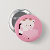 Badge Rond 5 Cm Vache mignonne (Devant & derrière)