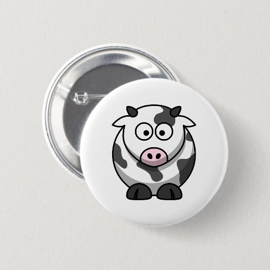 Badge Rond 5 Cm Vache mûre (Devant & derrière)