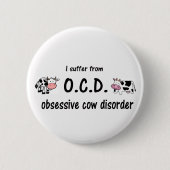Badge Rond 5 Cm Vache OCD (Devant)