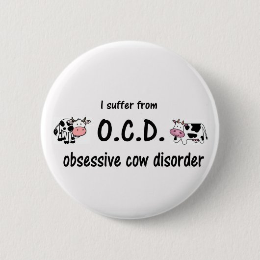 Badge Rond 5 Cm Vache OCD (Devant)