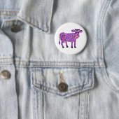 Badge Rond 5 Cm Vache pourpre (En situation)