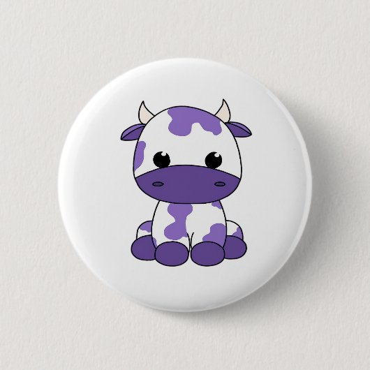 Badge Rond 5 Cm Vache pourpre T-shirt surdimensionné_1 (Devant)