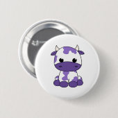 Badge Rond 5 Cm Vache pourpre T-shirt surdimensionné_1 (Devant & derrière)