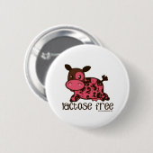 Badge Rond 5 Cm Vache rose sans lactose (Devant & derrière)