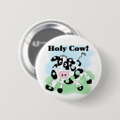 Badge Rond 5 Cm Vache sainte (Devant & derrière)