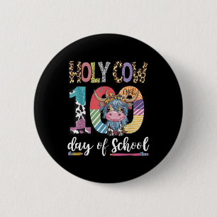 Badge Rond 5 Cm Vache Sainte 100 Jours De L'École 100E Jour Enseig