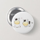 Badge Rond 5 Cm vaches mignonnes (Devant & derrière)