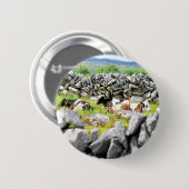 Badge Rond 5 Cm Vaches Moo (Devant & derrière)