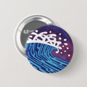 BADGE ROND 5 CM VAGUES #3 (Devant & derrière)