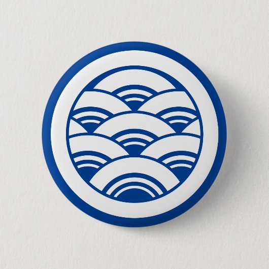 Badge Rond 5 Cm Vagues superposées en cercle (Devant)