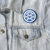 Badge Rond 5 Cm Vagues superposées en cercle (En situation)