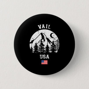 Badge Rond 5 Cm Vail Colorado Station de ski alpin Ski américain F