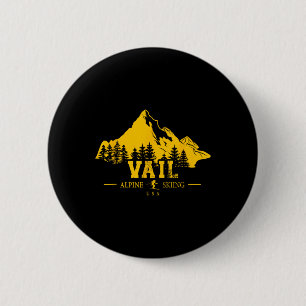 Badge Rond 5 Cm Vail Colorado Usa Station de ski alpin Souveni