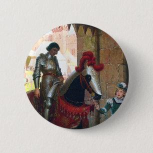 Badge Rond 5 Cm Vaincu, par Edmund Blair Leighton