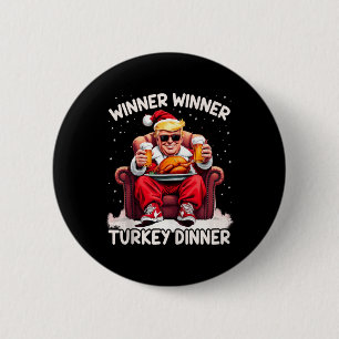 Badge Rond 5 Cm Vainqueur super de Noël Trump Dîner Turquie