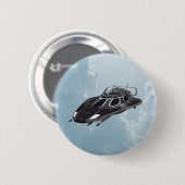 Badge Rond 5 Cm Vaisseau spatial (Devant & derrière)