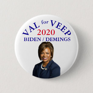 Badge Rond 5 Cm Val Demings pour vice-président 2020