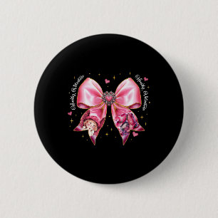 Badge Rond 5 Cm Valentine Coquette Nœud Western Saint-Valentin